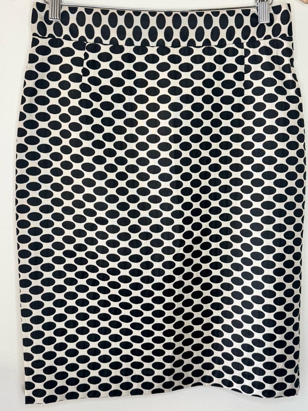 Rodier Paris Polka Dot Pencil Skirt Women’s Medium 8 10 Mod Retro EUC